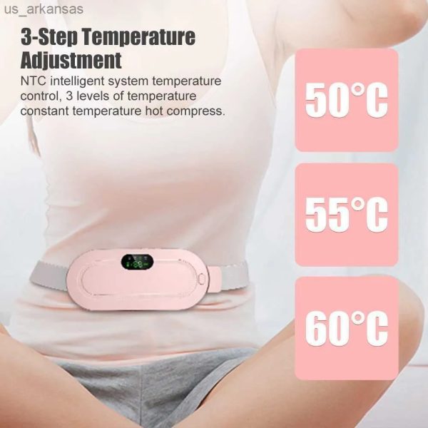 Heating Pad women Period Pain Cramp Relief Belt -Portable Menstrual Heating Pad, Heated Belly Belt for Menstrual Cramp Relief with 3 Heat Levels and 4 Modes, Electric Belt Massage for Women and Girls - Electric Massager Machine for Women